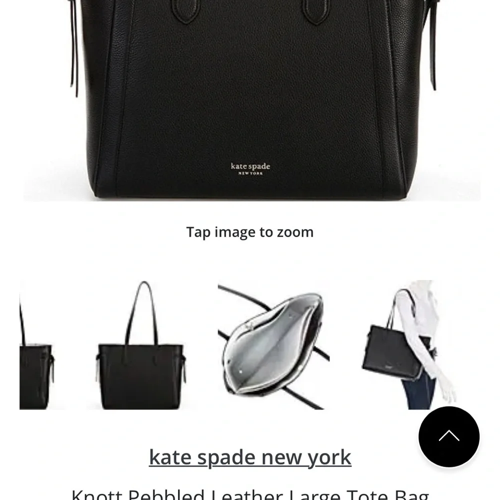 kate spade Black Pebbled Leather Tote - Picture 2 of 8